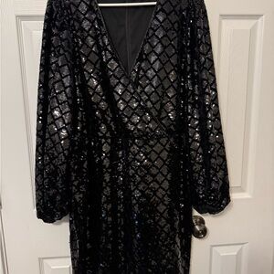 Torrid Black Sequin Dress sz. 24